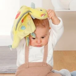 Baby Fehn Schmusetuch / Handpuppe Dino - Happy Dino -Günstiges Babyspielzeug Geschäft baby fehn schmusetuch handpuppe dino happy dino 51049 d3
