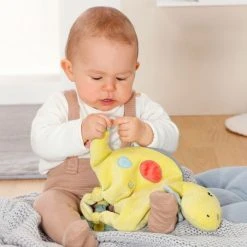 Baby Fehn Schmusetuch / Handpuppe Dino - Happy Dino -Günstiges Babyspielzeug Geschäft baby fehn schmusetuch handpuppe dino happy dino 51049 d5