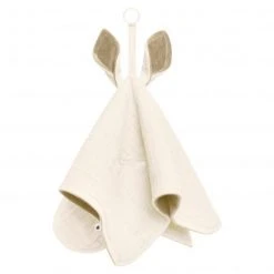 Bibs Schmusetuch mit Känguru-Ohren und Schnullerbefestigung - Ivory