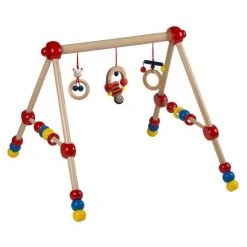 Bieco Spiel-Trapez Baby-Gym aus Holz höhenverstellbar
