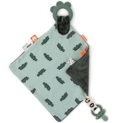 Done by Deer Schmusetuch mit Beißring & Schnullerhalter - Croco - Grün