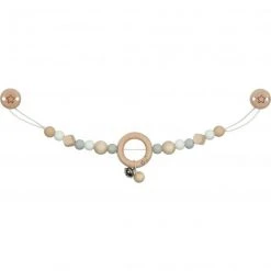 Goki Kinderwagenkette mit Silikonperlen - Sternchen - Grau