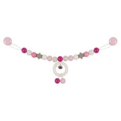 Heimess Kinderwagenkette - Rosa Grau Weiß