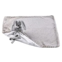 Nattou Schmusetuch XXL & Mini-Kuscheltier Hase Lapidou - Grey White