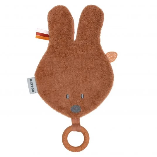 Nattou Schmusetusch mit Silikon-Ring Hase 33 cm - Susie & Bonnie - Rust 1 Nattou Schmusetusch mit Silikon-Ring Hase 33 cm - Susie & Bonnie - Rust