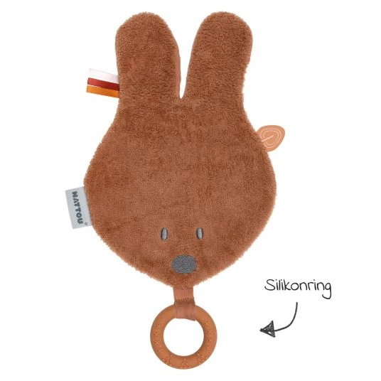 Nattou Schmusetusch mit Silikon-Ring Hase 33 cm - Susie & Bonnie - Rust 2 Nattou Schmusetusch mit Silikon-Ring Hase 33 cm - Susie & Bonnie - Rust – Bild 2